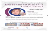 Seminario práctico de Ortodoncia Estética - septiembre 2014