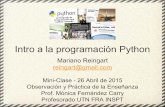 Mini clase Intro Programación Python UTN Profesorado 2015