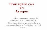 Transgénicos en Aragón - Juan Carlos Simón