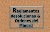 Reglamento y resoluciones del minerd