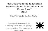 El desarrollo de las energias renovables en e.r