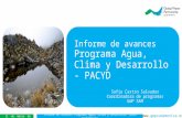 Informe avances del Programa Agua, Clima y Desarrollo (PACyD) - Sofía Castro Salvador