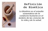 Definición de bioética