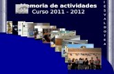 Memoria de actividades 1011 - 2012