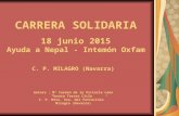 CARRERA SOLIDARIA - AYUDA A NEPAL - junio 2015 C. P. MILAGRO (Navarra)