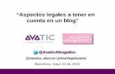 Blogueras Barcelona Aspectos Legales