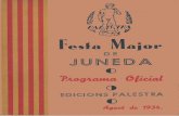 Programa festa major juneda 1934