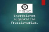 Algebra, expresiones fraccionarias