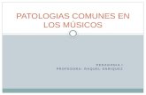 Patologias comunes en los músicos