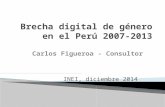 Presentación informe final  "Brecha digital de género en el Perú 2007-2013"