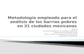 Lectura analítica de "Los barrios pobres en 31 ciudades mexicanas"