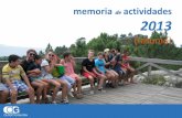 Memoria resumo de actividades 2013 (Federación Autismo Galicia)