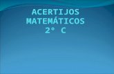 Acertijos matemáticos 2º c