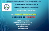 UTE_Juan F Carpio_Dr.Gonzalo Remache_Plan de Investigación Modalidad de Proyectos-28 de junio del 2014