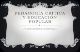 Pedagogía crítica y educación popular
