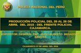 Acciones de la PNP Cajamarca del 13 al 19 de abril 2015
