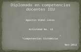 Competencias sistemicas-Diplomado en competencias docentes ieu-Agustin Vidal