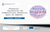 Memoria "Proyecto Competencias Genericas para el Empleo" Emple@30+,   Ayto Jerez- Impulso Económico- Dpto   Empleo