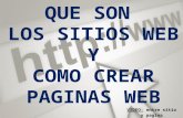QUE SON LOS SITIOS WEB Y COMO CREAR PAGINAS WEB