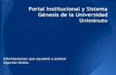 Génesis y portales institucionales(1)