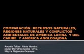 Comparación Recursos naturales, regiones naturales y conflictos ambientales a américa