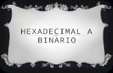 Conversión de hexadecimal a binario