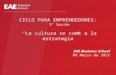 Presentacion 3 sesion Ciclo de Emprendedores La cultura se come a la estrategia
