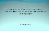 Cupos Individuales de crédito y Límites legales de endeudamiento en Colombia. 2014-2015