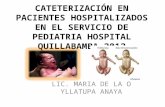 Cateterización en pacientes hospitalizados en el servicio de lllll