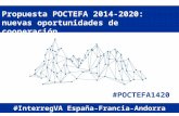 Propuesta POCTEFA 2014-2020: Nuevas oportunidades de cooperación