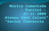 Música Comentada - Ateneu Sant Celoni - Sala Petita - Xavier Chavarria - 27-11-2009