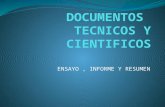 Documentos  tecnicos y cientificos