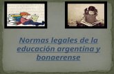Normas legales de la educación argentina y bonaerense
