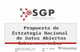 Estrategia Nacional de Datos Abiertos SGP
