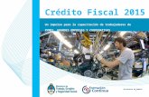 Crédito fiscal 2015 cooperativas