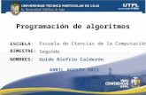 PROGRAMACIÓN DE ALGORTIMOS (II Bimestre Abril Agosto 2011)