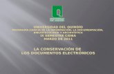 Conservación de los Documentos Electronicos