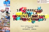 10 Correctos para la administración de medicamentos