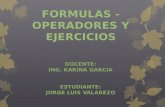 Formulas   operadores y ejercicios