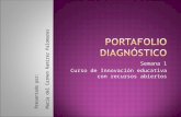Portafolio diagnóstico. Curso Innovación educativa con REA