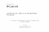 Kant - Crítica de la razón pura