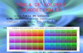 Tabla de colores hexodecimales