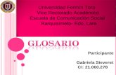 Glosario- Gabriela Sieveret- Periodismo Especializado.