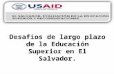 Educacion superior El Salvador