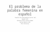 El problema de la palabra femenina española
