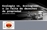 José Ramón Arévalo - Ecología vs Ecologismo