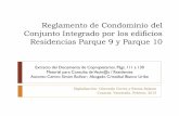 Reglamento de Condominio Parques 9 y 10