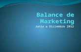 Balance de marketing 2012