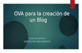 Diseño Ova para la creación de un blog