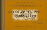 Roles en la Pre-producción